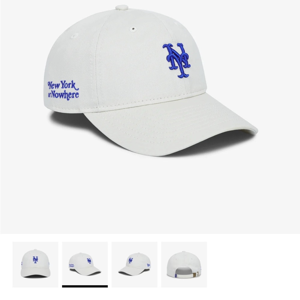 Mets x New York or Nowhere Monogram New Era Baseball Cap in Cream NYON Dad hat